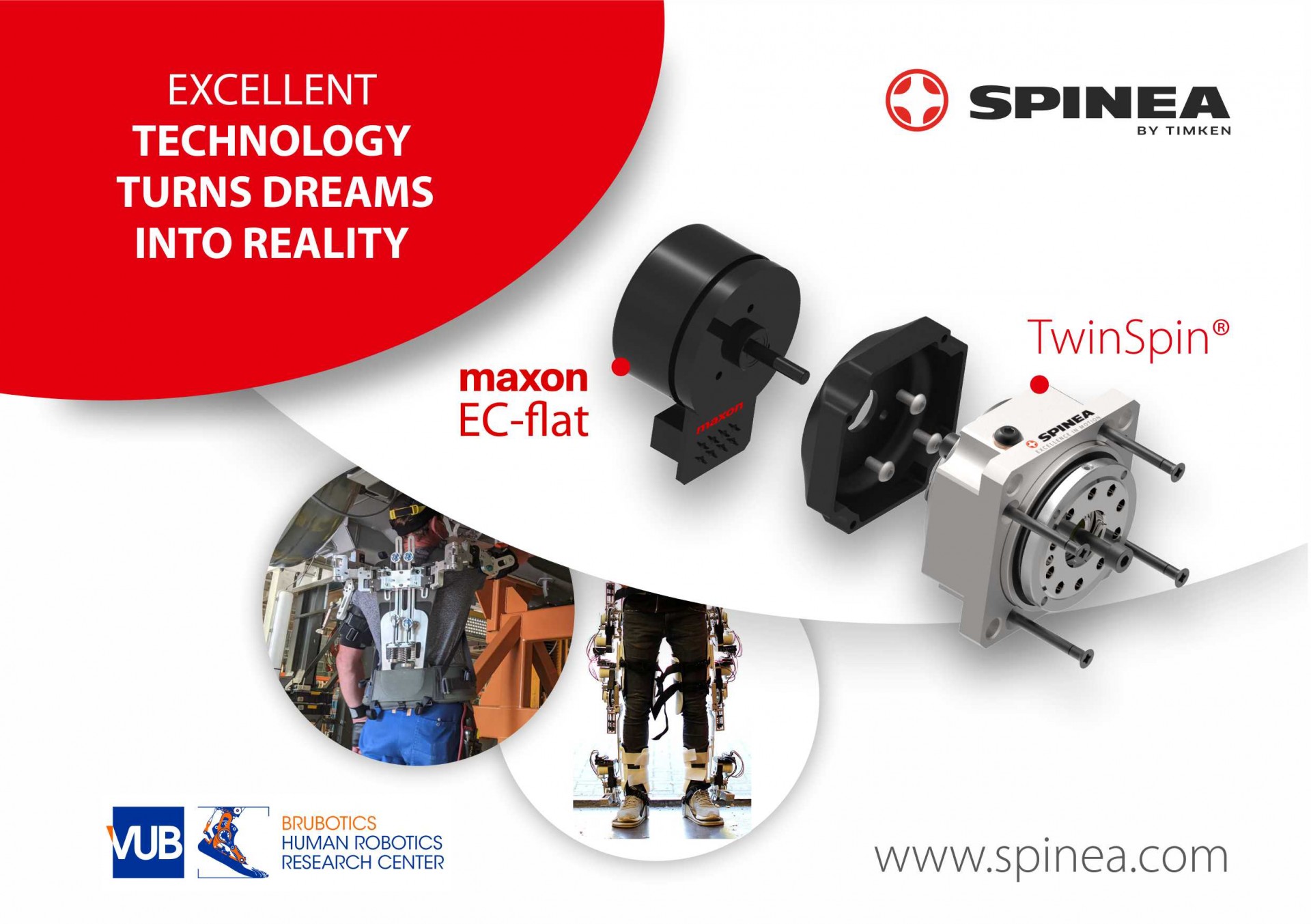 Compact unit for exoskeletons. TwinSpin® gearbox from SPINEA